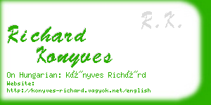 richard konyves business card